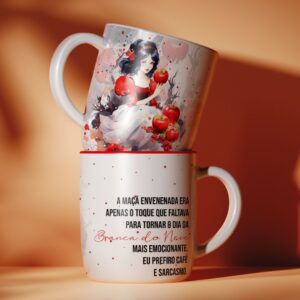 Arte Caneca Branca de Neve Sarcástica