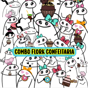 Combo Digital Flork Mascotes Confeitaria V2
