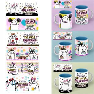 Kit Digital Flork Amigas Caneca