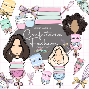 Kit Digital Confeitaria Mascotes Fashion