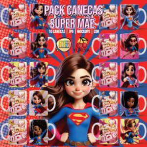 Pack Caneca Super Mãe V19