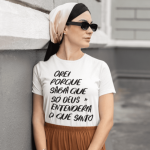 Camisa Frases Diária Lettering Religiosas