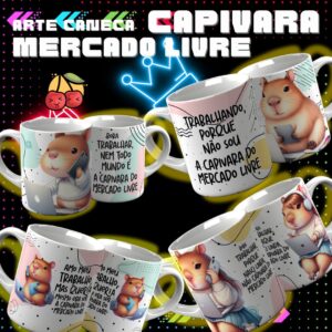 Arte Caneca Capivara do Mercado Livre