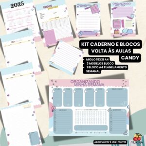 Volta as aulas - Caderno | Bloco Candy