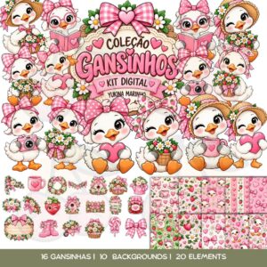 Gansinha Cute - Goose – Digital Kit