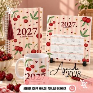 Combo Agenda 2027 - Cereja
